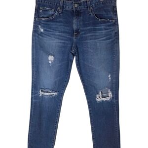 Ag Adriano Goldschmied The Ex-Boyfriend Slouchy Slim Distressed Jeans Sz 30R